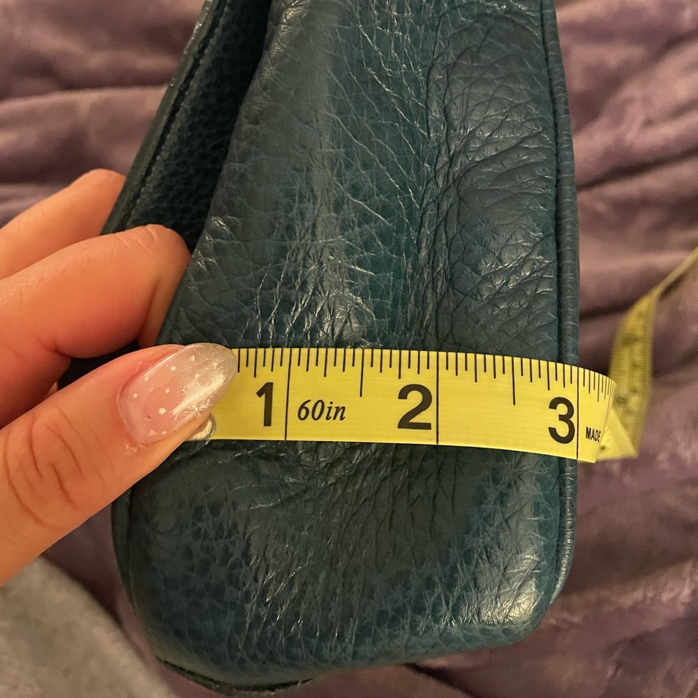 Brahmin Real Leather Teal Crossbody Bag - Picture 12 of 12